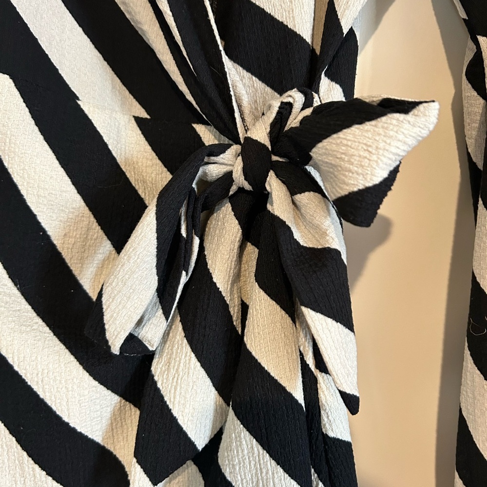 H&M Striped Wrap Dress Size S